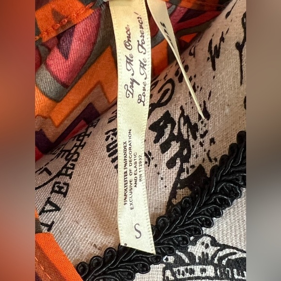 397. Cristinalove Fall Colors Chevron Cinched Dress S - Picture 5 of 5